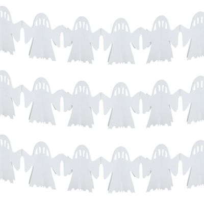 Set van 3x stuks halloween/Horror thema spoken/geesten slinger 4 meter van papier