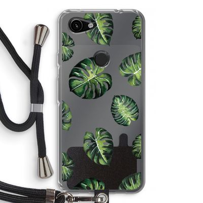 Tropische bladeren: Pixel 3a Transparant Hoesje met koord