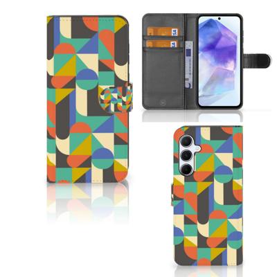 Samsung Galaxy A55 | Telefoon Hoesje | Funky Retro | Portemonnee hoesje