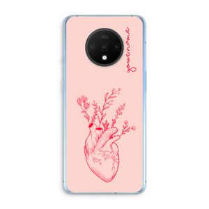 Blooming Heart: OnePlus 7T Transparant Hoesje