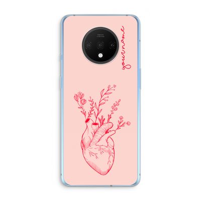 Blooming Heart: OnePlus 7T Transparant Hoesje