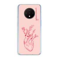 Blooming Heart: OnePlus 7T Transparant Hoesje
