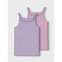 Name it 2-pak meisjes hemdjes - Lilac Dots