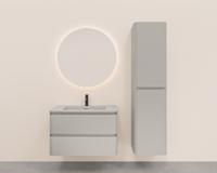 Onderkast Wiesbaden Novira 100x48 cm Afgeronde Hoeken Met 2 Laden 1 Uitsparing Mat Zand