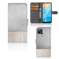 OPPO A15 | Book Style Case | Wood Concrete