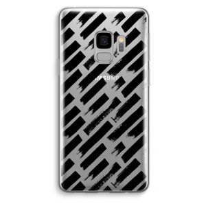 Zwarte vegen: Samsung Galaxy S9 Transparant Hoesje