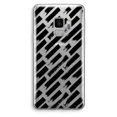 Zwarte vegen: Samsung Galaxy S9 Transparant Hoesje