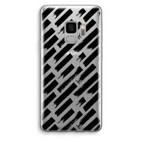 Zwarte vegen: Samsung Galaxy S9 Transparant Hoesje