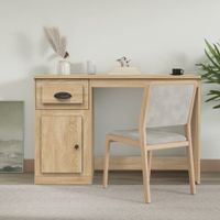 Bureau met lade 115x50x75 cm bewerkt hout sonoma eikenkleurig