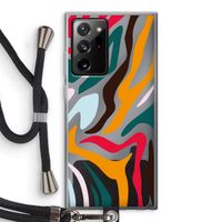 Colored Zebra: Samsung Galaxy Note 20 Ultra / Note 20 Ultra 5G Transparant Hoesje met koord
