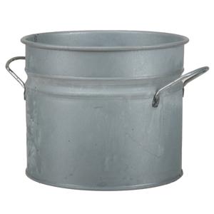 Bloempot/plantenpot 4 liter - D18 x H16 cm - zink