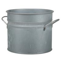 Bloempot/plantenpot 4 liter - D18 x H16 cm - zink