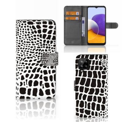 Samsung Galaxy A22 4G | M22 | Telefoonhoesje | Met pasjeshouder | Slangenprint
