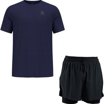 Odlo Zeroweight Shirt 2in1 Short Set Heren