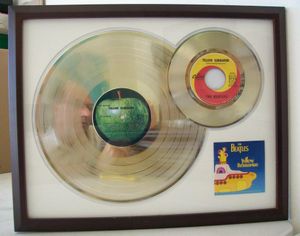 Gouden plaat The Beatles - Yellow Submarine dubbel lp