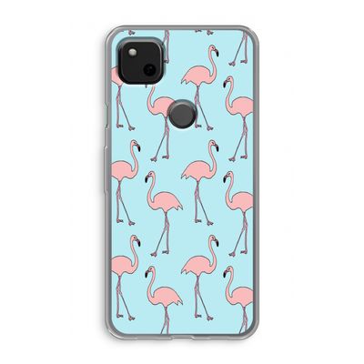 Anything Flamingoes: Google Pixel 4a Transparant Hoesje
