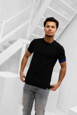 Dsquared2 D9M3S5770 T-Shirt Heren Zwart/Blauw - Maat XXL - Kleur: ZwartBlauw | Soccerfanshop