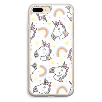 Rainbow Unicorn: iPhone 7 Plus Transparant Hoesje