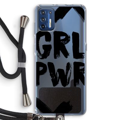 Girl Power #2: Motorola Moto G9 Plus Transparant Hoesje met koord
