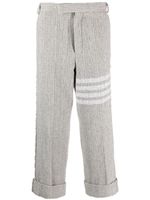 Thom Browne pantalon en tweed à 4 bandes signature - Gris - thumbnail