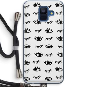 Eye pattern #2: Samsung Galaxy A6 (2018) Transparant Hoesje met koord