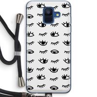 Eye pattern #2: Samsung Galaxy A6 (2018) Transparant Hoesje met koord