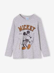 T-shirt lange mouwen Disney Mickey® jongens gemêleerd grijs