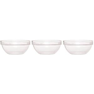 Luminarc Salade schaal/slakom van glas - 3x - Dia 20 cm - Schalen en kommen - Keuken accessoires