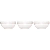 Luminarc Salade schaal/slakom van glas - 3x - Dia 20 cm - Schalen en kommen - Keuken accessoires