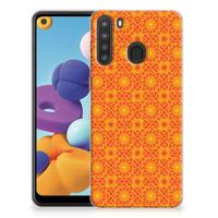 Samsung Galaxy A21 | TPU bumper | Batik Oranje
