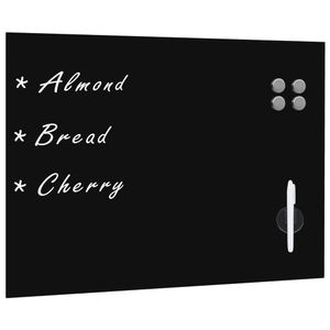 VidaXL Schoolbord voor aan de wand magnetisch 80x60 cm glas