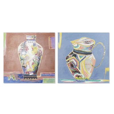 Canvas DKD Home Decor Pijnboom Canvas 80 x 2,8 x 80 cm