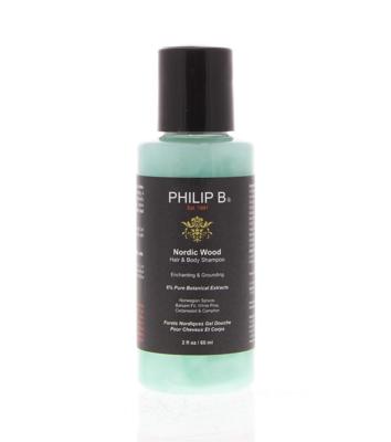 Philip B Bath & Body Nordic Wood Hair & Body Shampoo Gel 60ml | Voor Shampoo Zonder Parabenen