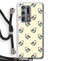 Vogeltjes: Huawei P40 Pro Plus Transparant Hoesje met koord