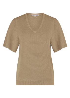 Tramontana V-neck Lurex Jumper Y07-15-601 Trui 002000-sand