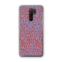Leopard blue: Xiaomi Redmi 9 Transparant Hoesje