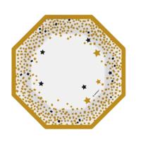 Wegwerp bordjes Wishes papier 8 stuks | 20 stuks