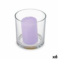 Geurkaars 10 x 10 x 10 cm (6 Stuks) Glas Lavendel
