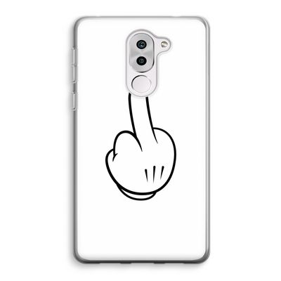 Middle finger white: Honor 6X Transparant Hoesje