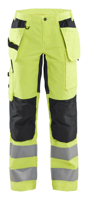 Blåkläder Dames werkbroek High-Vis met stretch 71631811 | High-Vis Geel/Zwart | Maat 36 - 7330509615379