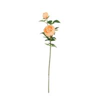 Engelse Tuinrozen Kunsttak 69cm Zalm