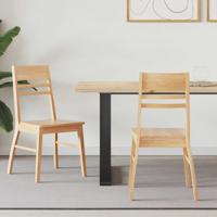 Eettafelstoelen 2 pcs Naturel 43 x 54 x 89 cm