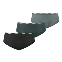 Puma 3-Pack dames Hipsters - Zwarte Katoenen dames onderbroeken - Shorts