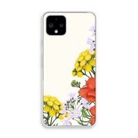 Wilde bloemen: Pixel 4 Transparant Hoesje