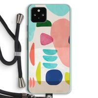 Bold Rounded Shapes: Pixel 5a 5G Transparant Hoesje met koord