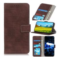 Magnetische krokodil textuur horizontale Flip lederen case voor iPhone 11 met houder & kaartsleuven & portemonnee (bruin)