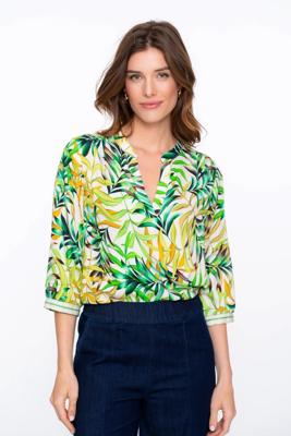Geisha Top 53254-20 Tops En Singlets 10 Off-white/green