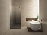 Inloopdouche Wiesbaden Less | 80x200 cm | Spiegelrook- naar helderglas | Gunmetal beslag
