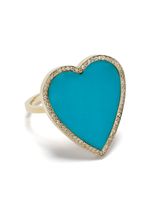 Jennifer Meyer bague cœur en or 18ct ornée de turquoise et de diamants Jennifer Meyer bague cœur en or 18ct ornée de turquoise et de diamants