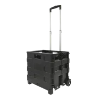 Pro Plus Inklapbare transporttrolley met krat